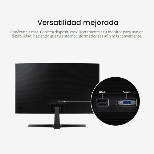 Miniatura 7 de Samsung Monitor de computadora curvo FHD 1800R Essential S3 (S36GD) de 27 pulgadas, 100Hz, modo de juego, comodidad ocular avanzada, puertos HDMI