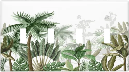 Miniatura 44 de Hojas de eucalipto, vegetación, flores de vid, sencillez, cubiertas decorativas de salida de 1 pandilla, placa de pared para interruptor de luz