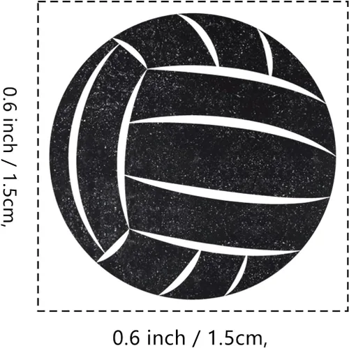 Miniatura 2 de Sello de goma para voleibol, 3/5 pulgadas, pequeño sello deportivo para álbumes de recortes, planificación de tarjetas