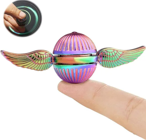 Miniatura 5 de Umnodobn Fidget Spinner de Mano de Latón para Niños y Adultos, Juguetes Giratorios de Dedo de Metal para Aliviar la Ansiedad, Reducir