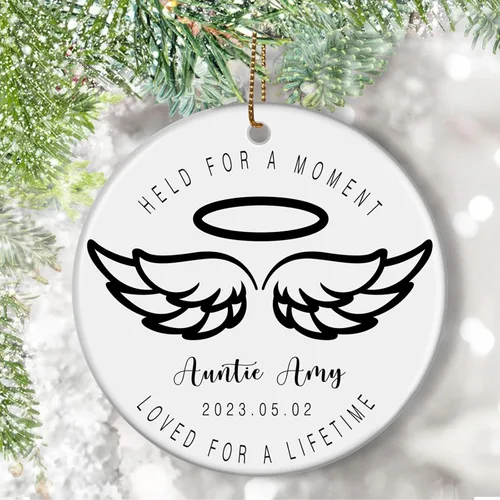 Miniatura 13 de Adorno conmemorativo para dormir en paz celestial, recuerdo de aborto espontáneo y bebé sin nacer, adorno personalizado, pérdida de bebé, en memoria