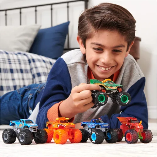 Miniatura 7 de Monster Jam, Camión monstruo oficial de The Slicer, vehículo fundido a presión, escala 1:64, juguetes para niños a partir de 3 años