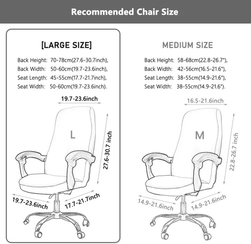 Miniatura 6 de Melaluxe - Funda elástica universal para silla de oficina, cubierta para silla de escritorio, fundas deslizantes para silla de computadora