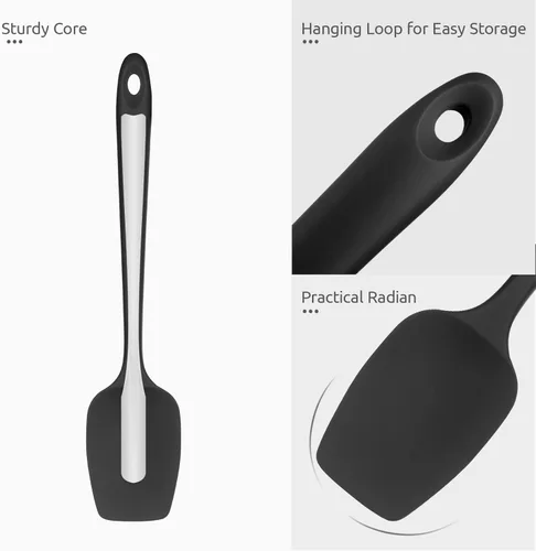 Miniatura 6 de Espátula de cuchara de silicona resistente al calor: U-Taste 600ºF de alto calor, flexible, 11.38 pulgadas, mezcla de silicona, agitación, raspado