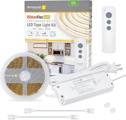 Miniatura 16 de Armacost Lighting Kit de luz en cinta LED regulable para AC del hogar, blanco cálido suave (1.5M) 424502 2700K blanco cálido 5 m