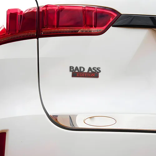 Miniatura 4 de Emblema de la edición Bad Ass para coche, calcomanía de guardabarros 3D con adhesivo 3M, accesorios para automóvil para la puerta trasera, parrilla