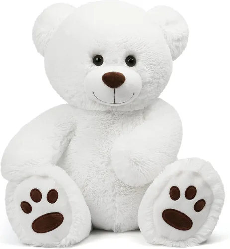 Miniatura 13 de LotFancy - Oso de peluche de 20.0 pulgadas, lindo oso de peluche con huellas, regalo para niños bebés pequeños en baby shower, cumpleaños