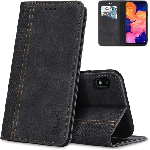 Miniatura 20 de AKABEILA Para Samsung A5 2017 Cartera Funda de Tarjeta de Crédito Titular Cierre Magnético Kickstand PU Cuero A Prueba de Golpes Flip Folio Libro