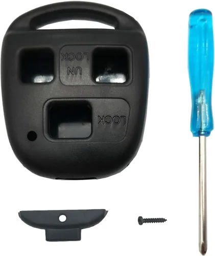 Cubierta de llave con destornillador mejorada de reemplazo para llavero de entrada sin llave para Toyota Land Cruiser FJ Cruiser, con llave de auto