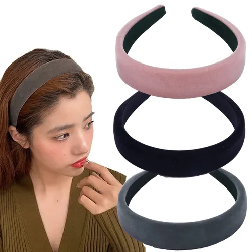 Diademas anchas de terciopelo para mujer, diademas suaves para mujer, diademas de moda para mujeres y niñas, cintillo antideslizante para mujeres,