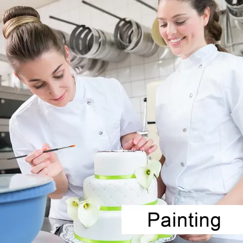 Miniatura 6 de Kit de 15 pinceles para decoración de tartas, pincel de fondant, cepillo de pintura para alimentos, herramientas de decoración para galletas, Negro