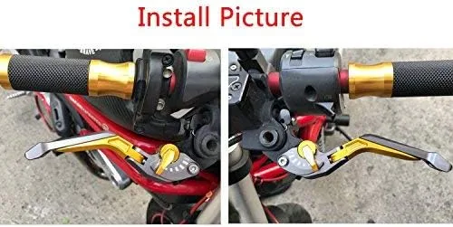 Miniatura 7 de FXCNC Palancas de embrague de freno ajustables extensibles con textura 5D para RC125/125 Dk 14-18,200 Dk/RC200 14-16,390 Dk/RC390 13-18, Bajaj