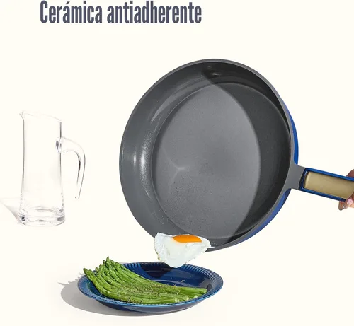 Miniatura 4 de CAROTE Juego de utensilios de cocina de cerámica, juego de ollas y sartenes antiadherentes de 18 piezas, juego de utensilios de cocina no tóxico
