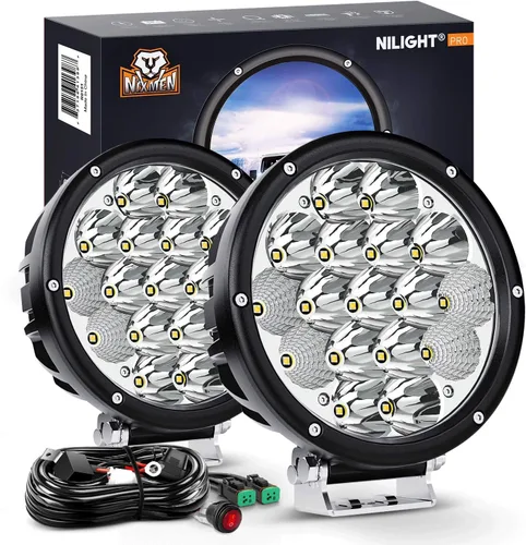 Miniatura 12 de Nilight Focos LED Redondos de 3 Pulgadas para Motocicleta, 2 Unidades, Focos LED Antiniebla Puntuales de 1550LM con EMC Integrado, Luz Auxiliar