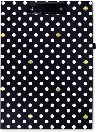 Miniatura 11 de Kate Spade New York - Portapapeles de tapa dura con estampado de leopardo A4 con clip de bajo perfil, padfolio profesional incluye bloc de notas
