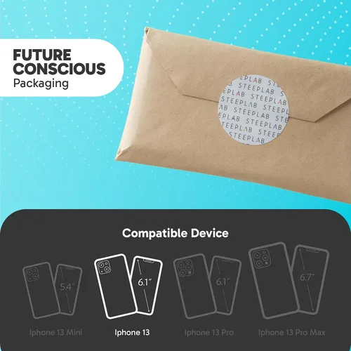 Miniatura 6 de SteepLab Funda de barrera para iPhone 13, protección de 360 grados que absorbe impactos con bisel elevado y colores llamativos (cielo azul brillante)