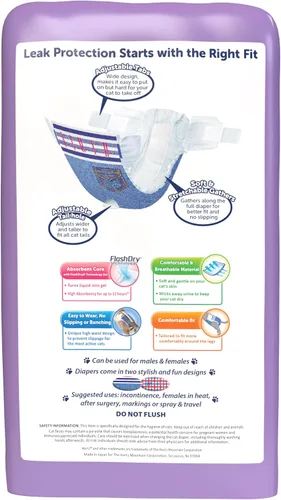 Miniatura 7 de Hartz Comfitables - Pañales para gatos, talla L, 12 unidades, ajuste cómodo y seguro, fácil de poner