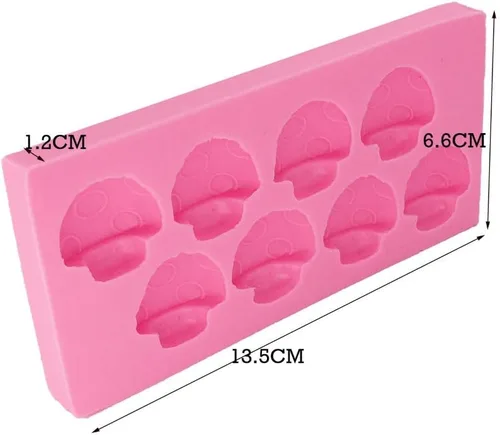 Miniatura 3 de Molde de silicona con forma de hongo 3D para manualidades, dulces, postres, pasta de goma, molde de fondant, pudín, magdalena, decoración de pastel