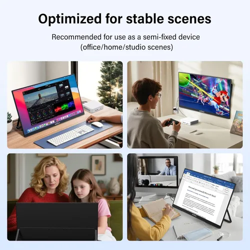 Miniatura 6 de Innoview 23.8” 4K Monitor portátil grande, UHD (3840*2160) 100%sRGB IPS con altavoces USB-C HDMI para el trabajo y el hogar, monitor secundario