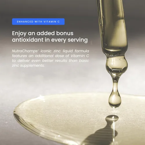 Miniatura 6 de NutraChamps Zinc líquido para niños y adultos, vegano, gotas de zinc iónico puro mejorado con vitamina C, suplementos para apoyo inmunológico