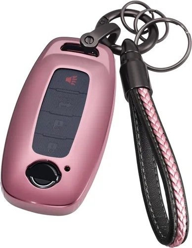 Miniatura 13 de Funda para llavero para Nissan antes de 2023 Altima Maxima Sentra X Trail Patrol Murano Rogue Pathfinder Serena Kicks Armada Versa, negro
