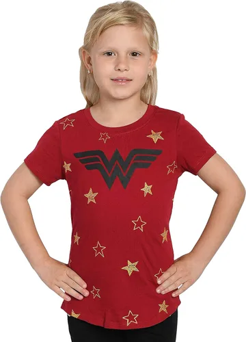 Miniatura 5 de DC Comics Camiseta Mujer Maravilla Logo & Estampado de Estrellas