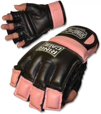 Ring to Cage Guantes para mujer MMA Kickboxing Fitness Bag - Morado (lavanda) o rosa - Tamaño pequeño o mediano Rosado