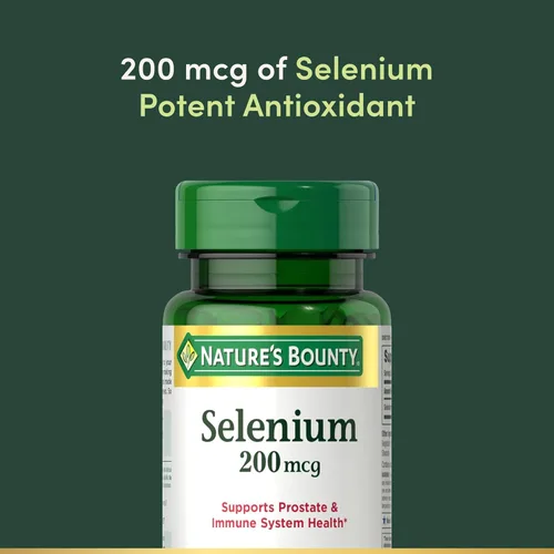 Miniatura 3 de Nature's Bounty Selenio, apoya la salud de la próstata y el sistema inmunológico, 200 mcg, 100 tabletas