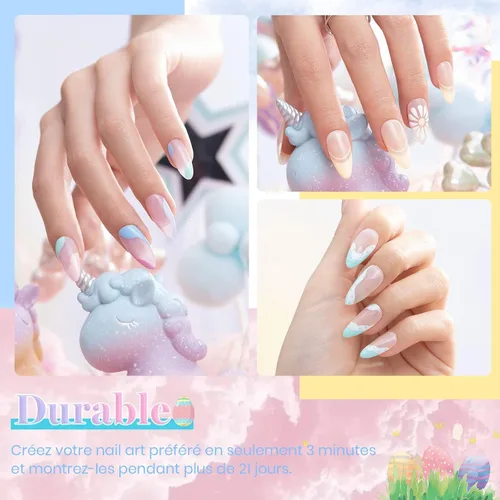 Miniatura 3 de Beetles - Juego de 6 esmaltes de uñas de gel, colección de colores de verano, color desnudo, gris, rojo, atardecer, brillantina, para secarse en luz