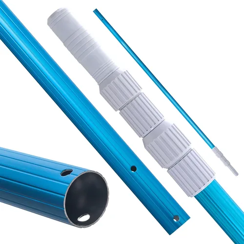 Miniatura 7 de U.S. Pool Supply Poste telescópico de piscina de 10 pies – Red de aluminio para piscina, rastrillo, cepillo, mango de cabeza al vacío, adjunta