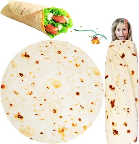 SILUI Manta de burrito de tortilla, regalos de elefante blanco para niños, cosas útiles para bebés, manta divertida y novedosa para recién nacidos,
