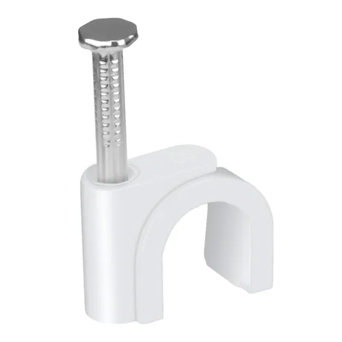 Miniatura 13 de LeMotech 200 clips de cable de 5/6/8/0.394 in, abrazaderas coaxiales de uñas para gestión de cables RG6 RG59 CAT5 CAT6 RJ45 abrazaderas coaxiales
