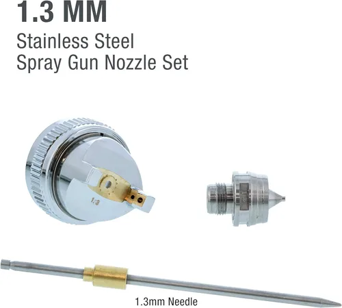 Miniatura 2 de TCP Global 1.3 Aguja, boquilla, tapa de aire para la pistola de pulverización de la serie G6600