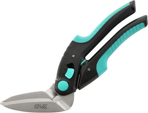 C.JET TOOL Cortador de alfombras resistente de 10 pulgadas, tijeras industriales, multiusos, acero inoxidable profesional de agarre suave (turquesa)