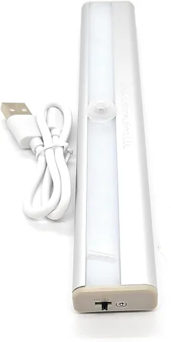 Miniatura 2 de Lock Connection® - 1 luz LED blanca recargable activada por movimiento para gabinete. Pegar en cualquier lugar/10 LED sensor de movimiento