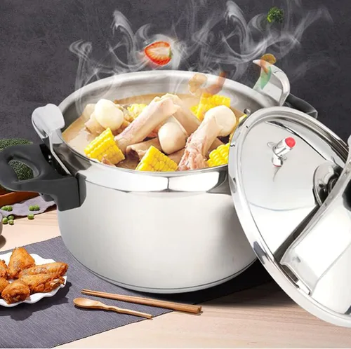 Miniatura 2 de Olla a presión grande de 40 cuartos de galón de acero inoxidable y olla de presión grande de vapor y ollas a presión de cocción de vapor, bloqueo