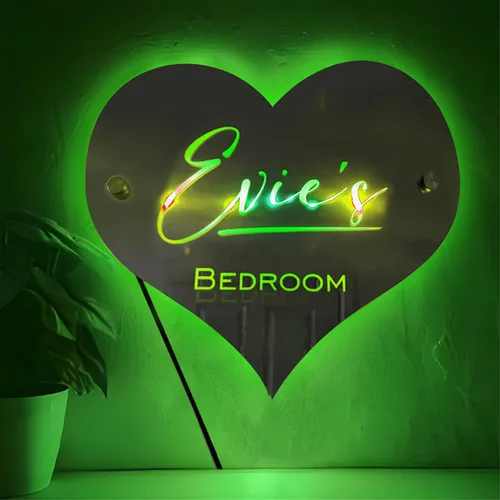 Miniatura 9 de Letrero de espejo de rosa personalizado con luces LED, letrero de espejo con nombre de familia personalizado con espejo de 1 a 8 nombres, decoración