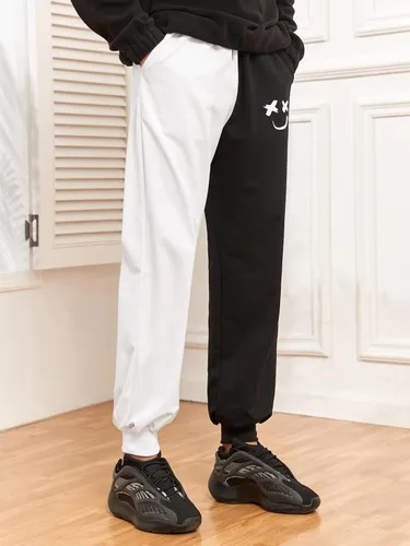 Miniatura 3 de ZAFUL Pantalones cargo con cordón y bolsillo lateral con estampado de letras para hombre