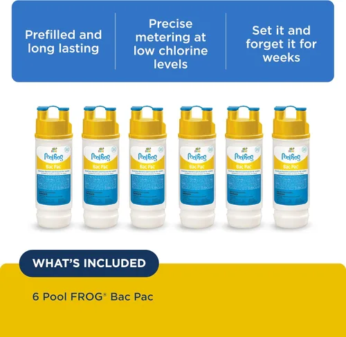 Miniatura 3 de Cartuchos de cloro de repuesto FROG Bac Pac para uso con ciclos Pool FROG Modelo 5400 y 6100 - Precargados para una fácil y conveniente desinfección