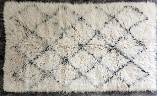 Miniatura 5 de Alfombras Flokati de diseño marroquí con estilo. Pelo ultra afelpado de 4 pulgadas. 100% lana natural. Alfombra de lana lanuda (3 x 5)