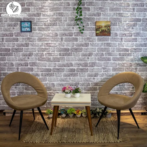 Miniatura 4 de Dundee Deco Paneles de pared 3D de ladrillo sintético, revestimiento, paneles de pared con aspecto de piedra blanca y gris, revestimiento de espuma