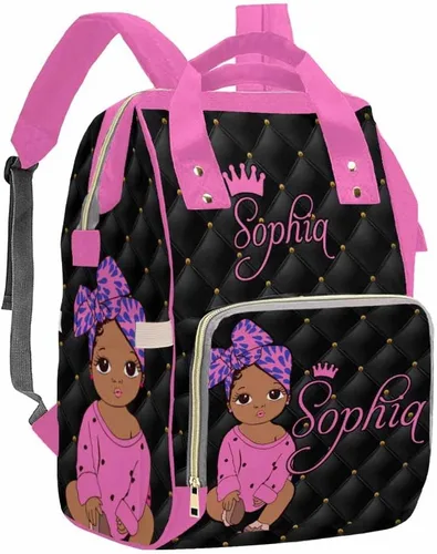 Miniatura 6 de Artsadd Bolsa de pañales con foto personalizada para mamá, mochila personalizada con correas para cochecito, bolsa de hombro de viaje grande, bolsa