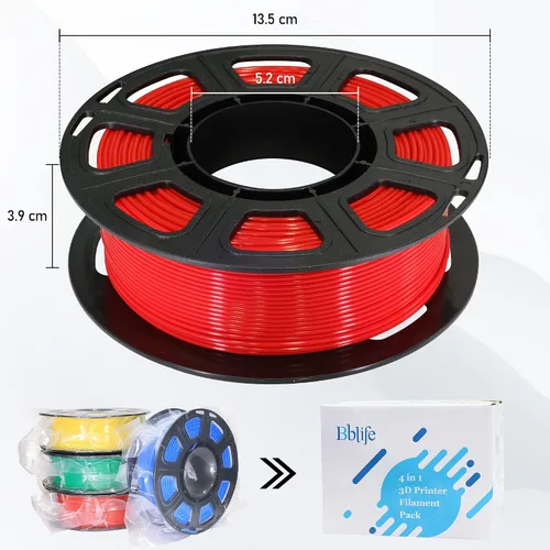 Miniatura 47 de Bblife - Filamento PLA multicolor de arcoíris, brillante, cambia rápidamente de color y tiene un efecto sedoso, material para impresión 3D, 2.2