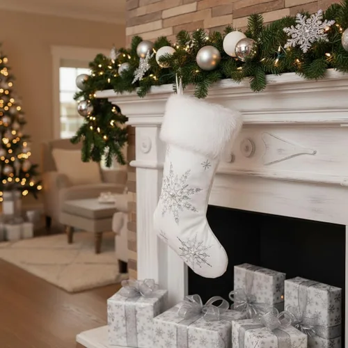 Miniatura 4 de Colección de calcetas navideñas alegres de Comfy Hour (bordado de terciopelo suave)