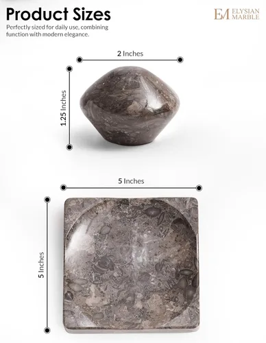 Miniatura 7 de Servilletero de cóctel de mármol con peso, moderno servilletero cuadrado para mesa, servilletero pesado decorativo para comedor en interiores
