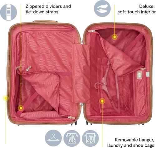 Miniatura 3 de DELSEY Paris Chatelet - Equipaje de cubierta dura con ruedas giratorias, champagne blanco ), 401670805-15