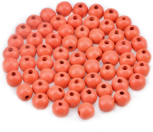 Miniatura 16 de AD Beads Cuentas de madera con espacio libre para manualidades, cuentas de madera con agujero grande surtidas para hacer collares, pulseras