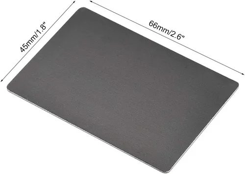 Miniatura 2 de uxcell Tarjeta de metal en blanco 2.598x1.772x0.039 in Placa de aluminio anodizado para bricolaje Impresión láser Grabado Negro 5