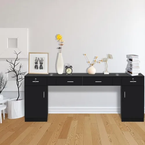 Miniatura 3 de Gabinete de almacenamiento de salón de montaje en pared, estaciones de salón de belleza, estación de peluquería de montaje en pared, equipo de spa