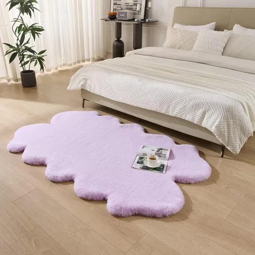 Miniatura 14 de Alfombra de piel sintética de oveja esponjosa y peluda de 1700GSM, alfombra extra suave de piel sintética, alfombra de pelo esponjoso y peludo